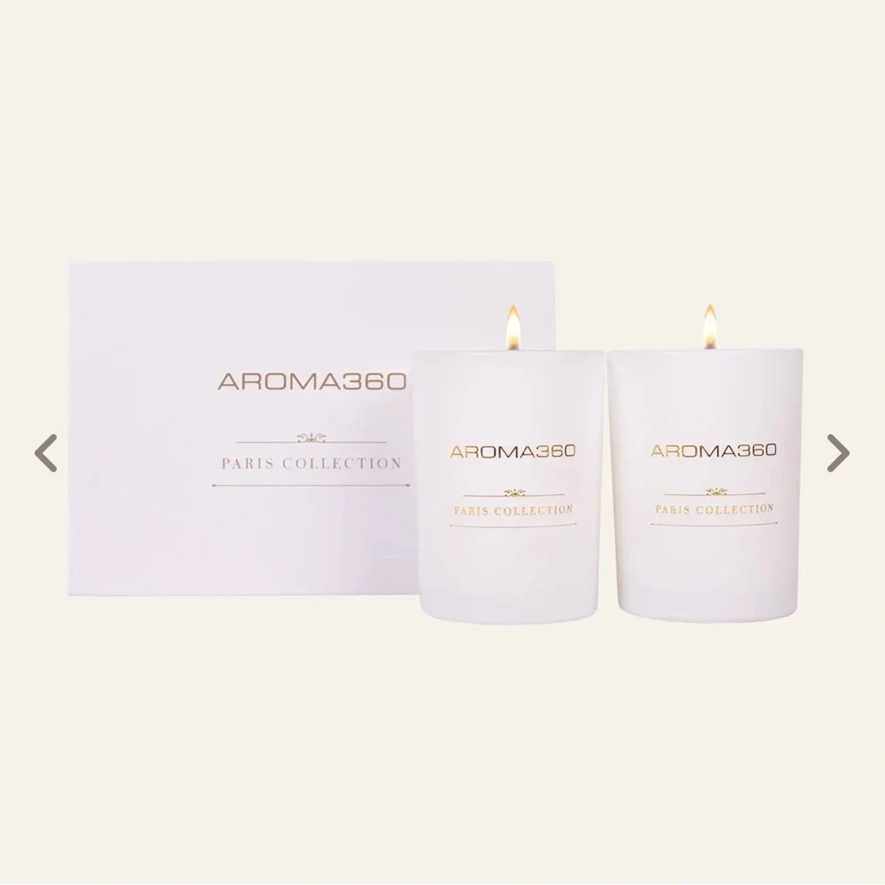 AROMA360 Paris Collection White Scented Candle Duo - Dream On